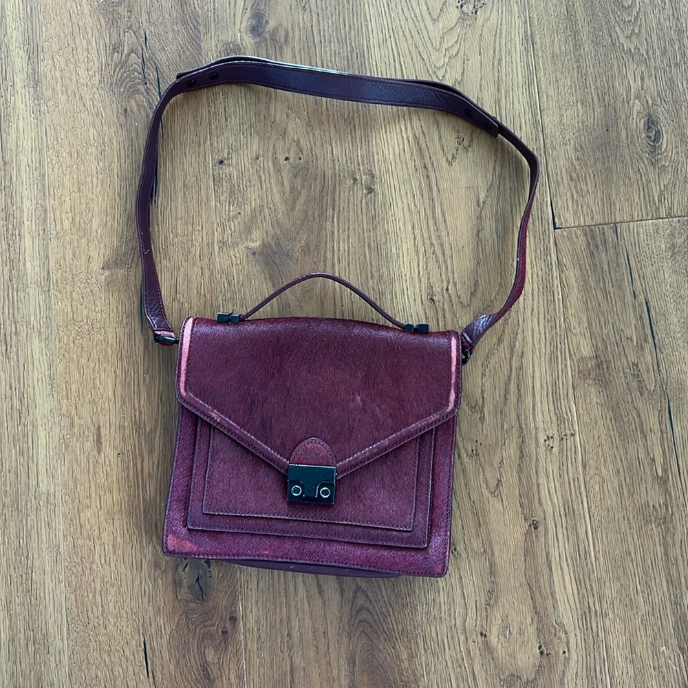 Loeffer Randal pony hair cross body bag